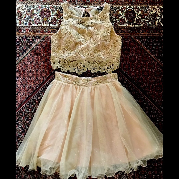 As U Wish | Dresses | As U Wish Two Pieces Dress Prom Homecoming Never Worn  | Poshmark
